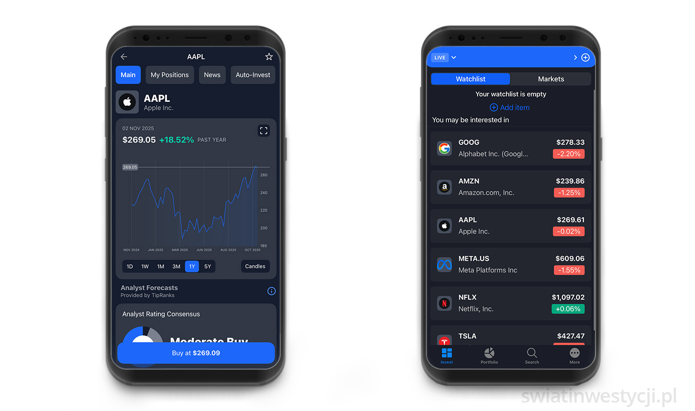 Aplikacja inwestycyjna Admirals. Aplikacja inwestycyjna Admirals